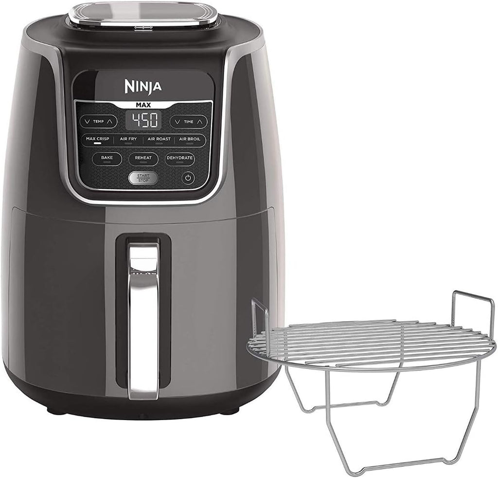 Ninja Air Fryer XL, 5.5 Qt. Capacity that can Air Fry, Air Roast, Bake, Reheat & Dehydrate, with Dishwasher Safe, Nonstick Basket & Crisper Plate and a Chef-Inspired Recipe Guide, Grey, AF150AMZ