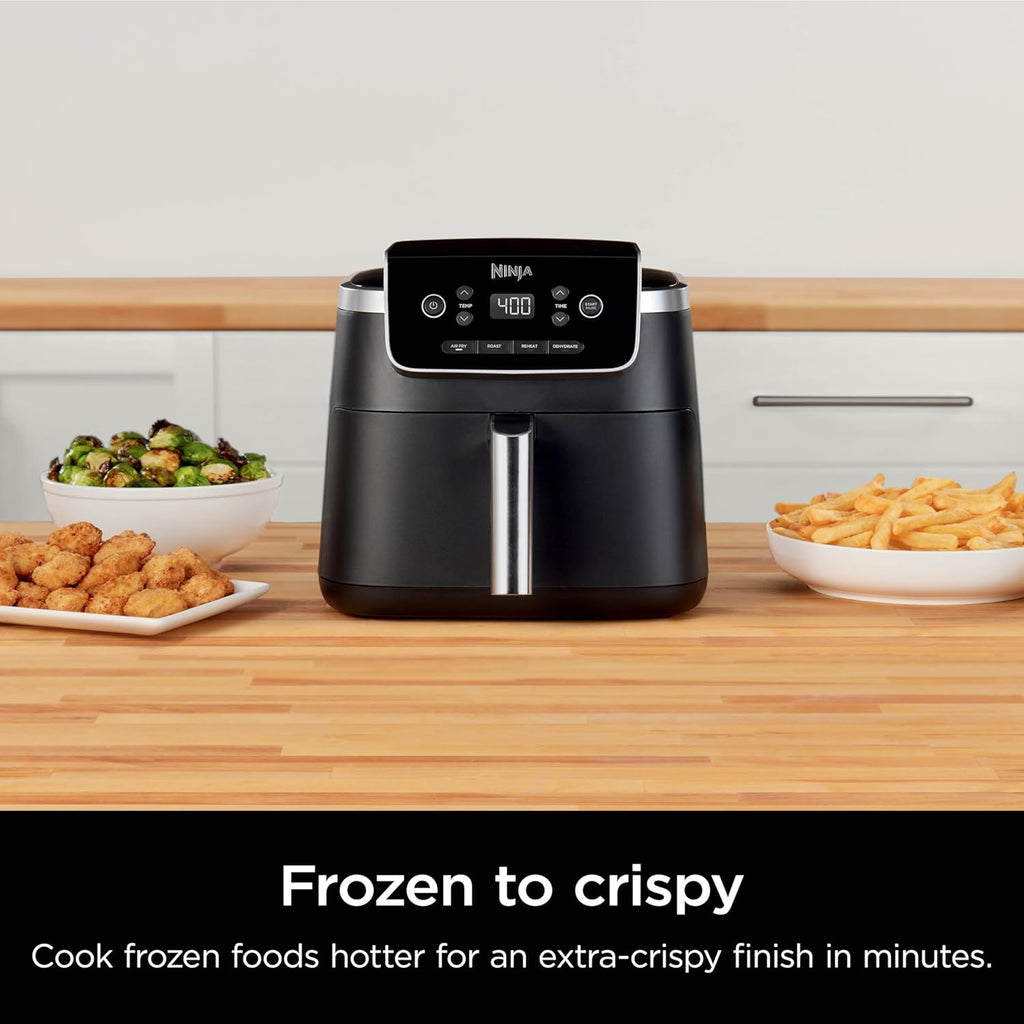 Ninja Air Fryer Pro XL 7-in-1, Max Crisp Tech, 450F for Hotter, Crispy Results, 6.5 QT Capacity fits 9lb wings, Max Crisp, Broil, Air Fry, Roast, Bake, Reheat, Dehydrate, Space Saving, Grey, AF182AMZ