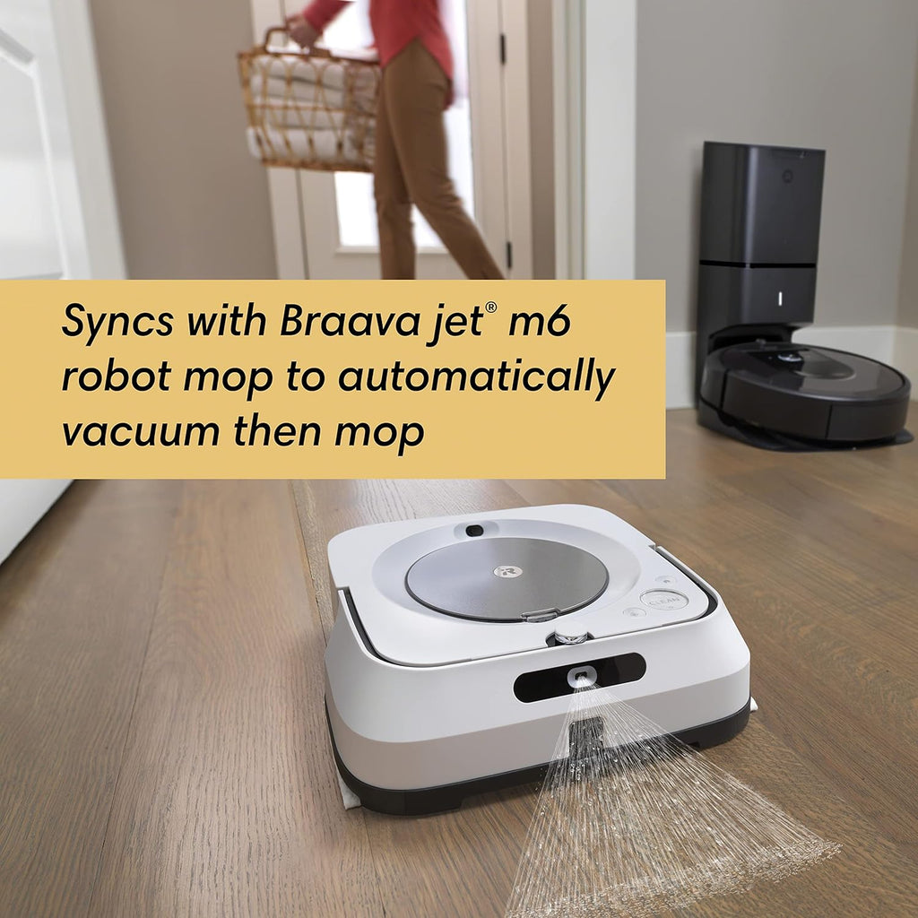 iRobot Roomba Combo j5+ Self-Emptying Robot Vacuum & Mop – Identifies and Avoids Obstacles Like Pet Waste & Cords, Empties Itself for 60 Days, Clean by Room with Smart Mapping, Works with Alexa