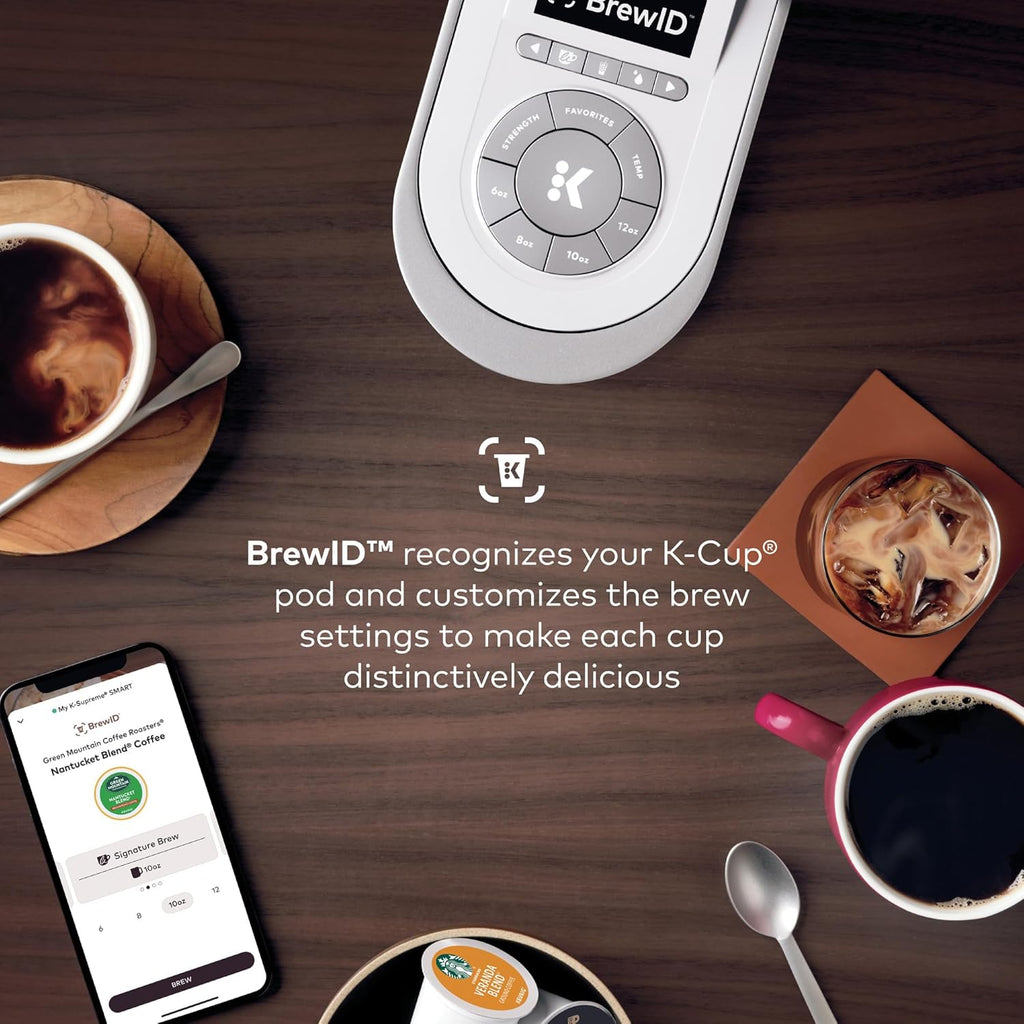 Keurig K-Supreme SMART Coffee Maker, MultiStream Technology, Brews 6-12oz Cup Sizes, Black