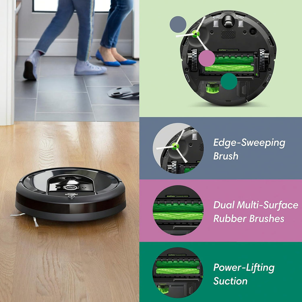 iRobot Roomba Combo j5+ Self-Emptying Robot Vacuum & Mop – Identifies and Avoids Obstacles Like Pet Waste & Cords, Empties Itself for 60 Days, Clean by Room with Smart Mapping, Works with Alexa