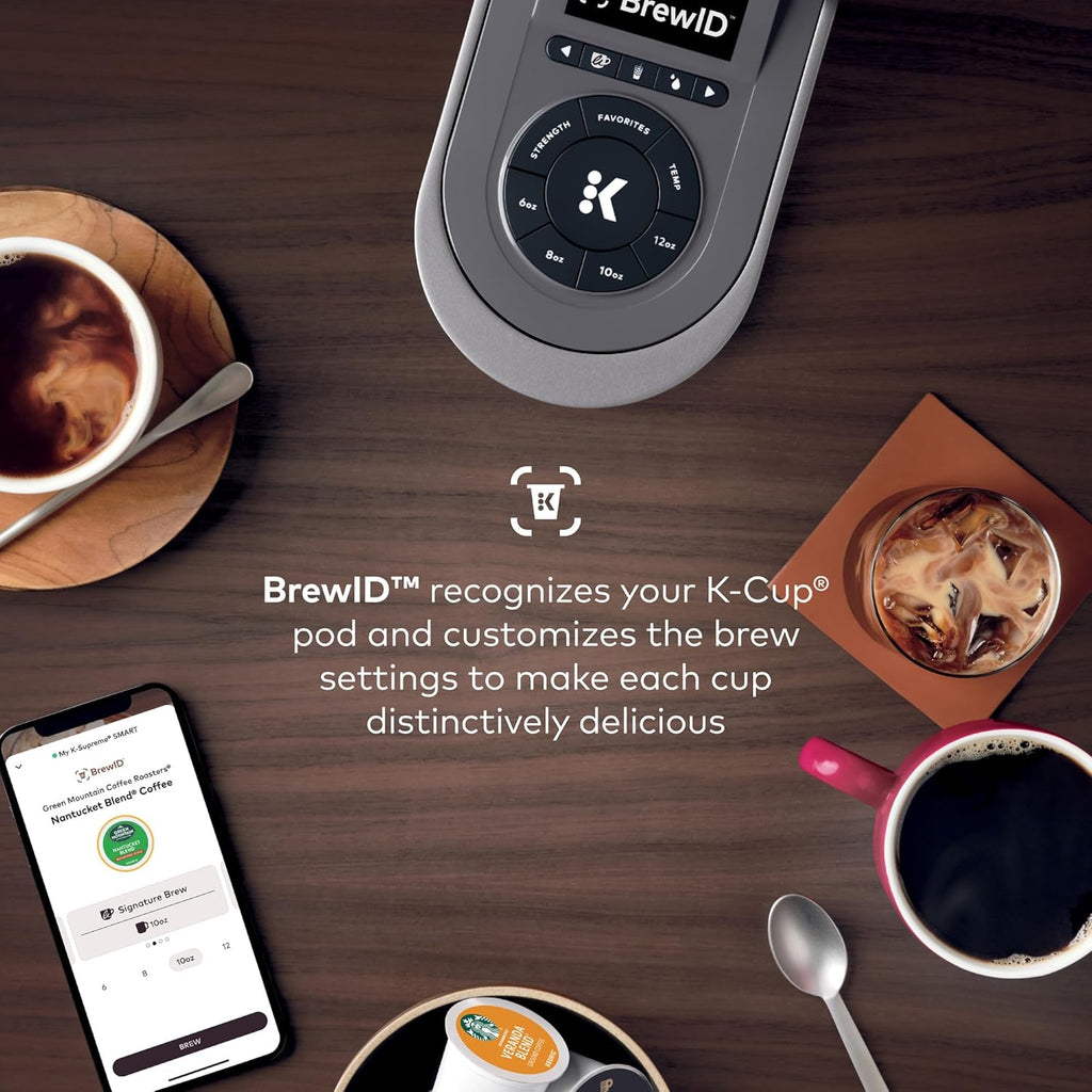 Keurig K-Supreme SMART Coffee Maker, MultiStream Technology, Brews 6-12oz Cup Sizes, Black