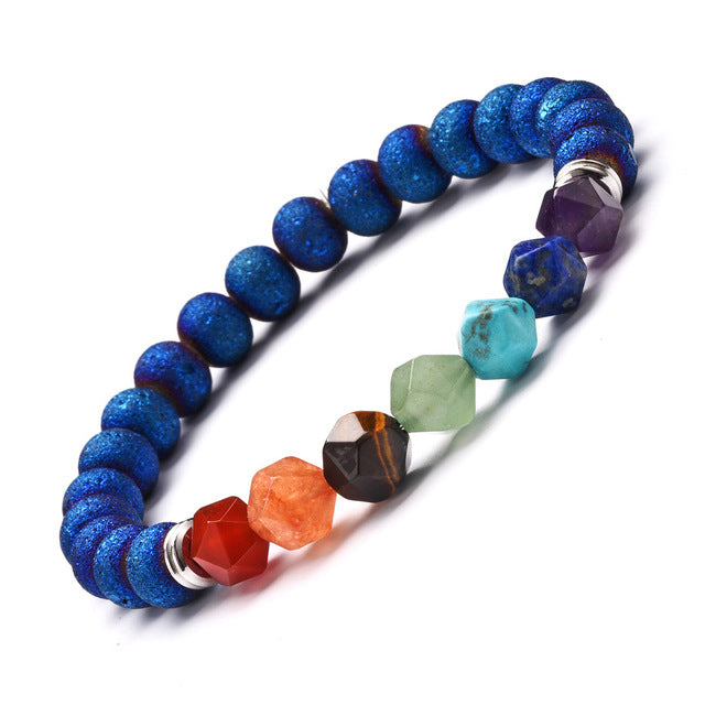 Men Bracelet for Men Women Natural Stone Beaded Chakra Yoga Bracelet Universe Solar System Planets Bracelets Charm Jewelry