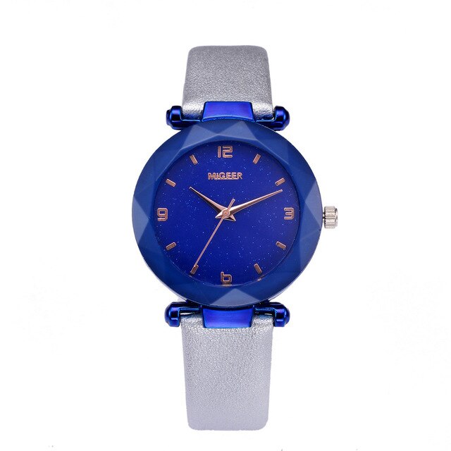 Starry Sky Women Wacthes Top Brand Luxury Casual Quartz Leather Watchband Strap Clock Analog Wrist Watch for female reloj mujer