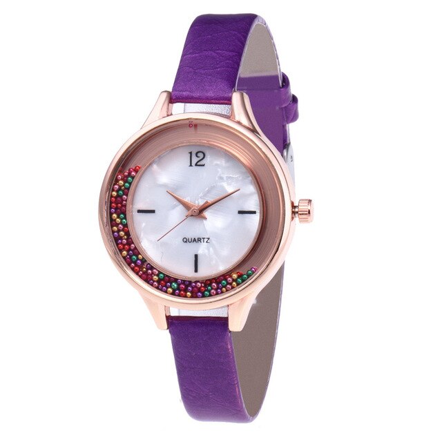 2019 Top Brand Women Watch Pink Leather Strap Girl Student Lady Wacthes Quartz Wristwatch Unique Design Clock montre femme Gift