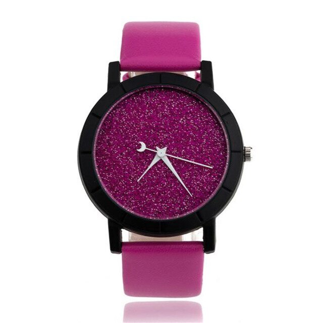 Solid Star Minimalist Fashion Women Watches For Lovers Leatheroid Strap Watch Women Ladies Wacth Montre Femme Relojes Saat