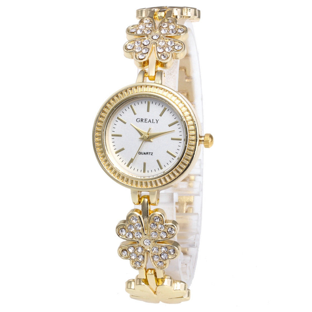 Fashion Women Watch Crystal Stainless Steel Dress Analog Quartz WristWatch Faux Analog clock relogio feminino female wacthes