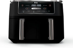 Ninja Air Fryer, Thermometer, Roast, Bake, Air Fry, Crisps, Broil, Reheats, Keep Warm, 10-in-1, Fries, Frozen Food, Veggies, and Meat, Quick Meals, Healthy Meals, Less Oil, 10 QT, Grey, DZ550