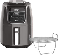 Ninja Air Fryer XL, 5.5 Qt. Capacity that can Air Fry, Air Roast, Bake, Reheat & Dehydrate, with Dishwasher Safe, Nonstick Basket & Crisper Plate and a Chef-Inspired Recipe Guide, Grey, AF150AMZ