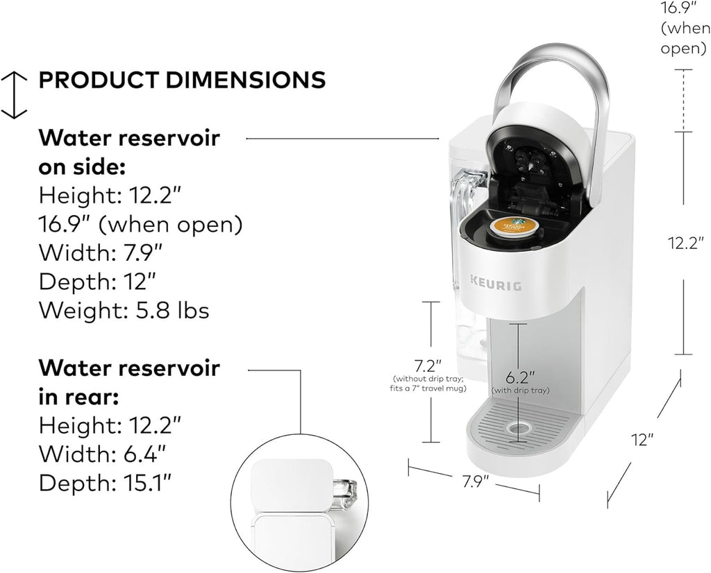 Keurig K-Supreme SMART Coffee Maker, MultiStream Technology, Brews 6-12oz Cup Sizes, Black