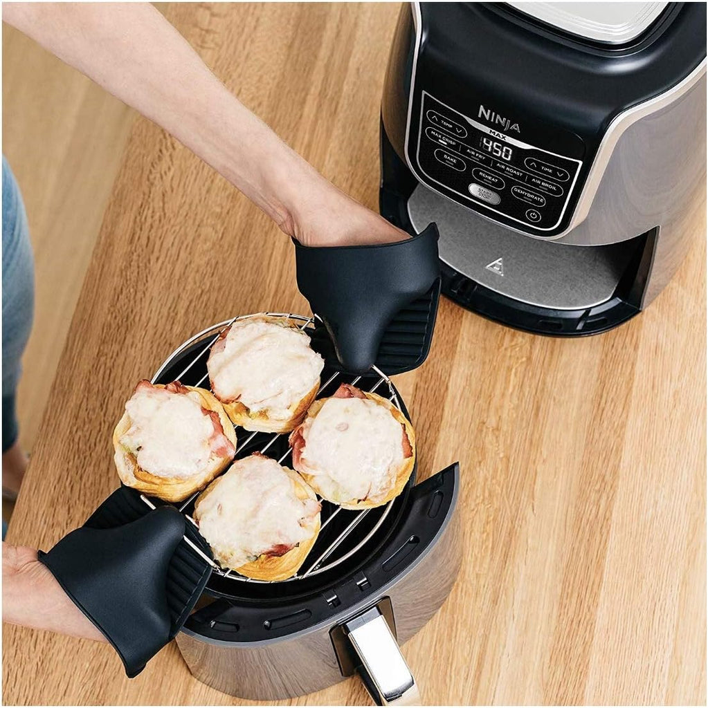 Ninja Air Fryer XL, 5.5 Qt. Capacity that can Air Fry, Air Roast, Bake, Reheat & Dehydrate, with Dishwasher Safe, Nonstick Basket & Crisper Plate and a Chef-Inspired Recipe Guide, Grey, AF150AMZ
