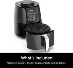 Ninja Air Fryer XL, 5.5 Qt. Capacity that can Air Fry, Air Roast, Bake, Reheat & Dehydrate, with Dishwasher Safe, Nonstick Basket & Crisper Plate and a Chef-Inspired Recipe Guide, Grey, AF150AMZ
