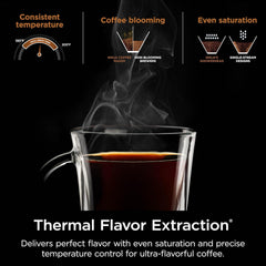 Ninja Hot & Iced XL Coffee Maker with Rapid Cold Brew, 4 Brew Styles, 8 Sizes Small Cup to Travel Mug, Single-Serve Coffee Brewer, 12-Cup Carafe, Permanent Filter, Removable Reservoir, Black, CM371