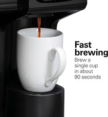 Hamilton Beach 49911 FlexBrew Trio 2-Way Coffee Maker, Single Serve & Full 12c Carafe, Black, FastBrew, Removable Reservoir, Alexa Enabled