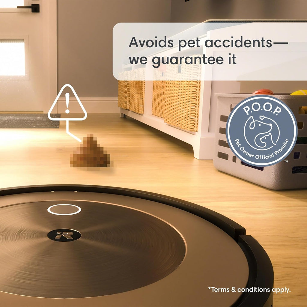 iRobot Roomba j9+ Self-Emptying Robot Vacuum – Powerful Suction, Identifies and Avoids Obstacles Like pet Waste, Sel-Empties for 60 Days, Best for Homes with Pets, Smart Mapping, Works with Alexa