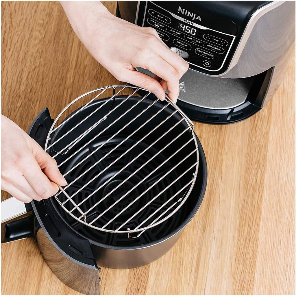 Ninja Air Fryer XL, 5.5 Qt. Capacity that can Air Fry, Air Roast, Bake, Reheat & Dehydrate, with Dishwasher Safe, Nonstick Basket & Crisper Plate and a Chef-Inspired Recipe Guide, Grey, AF150AMZ