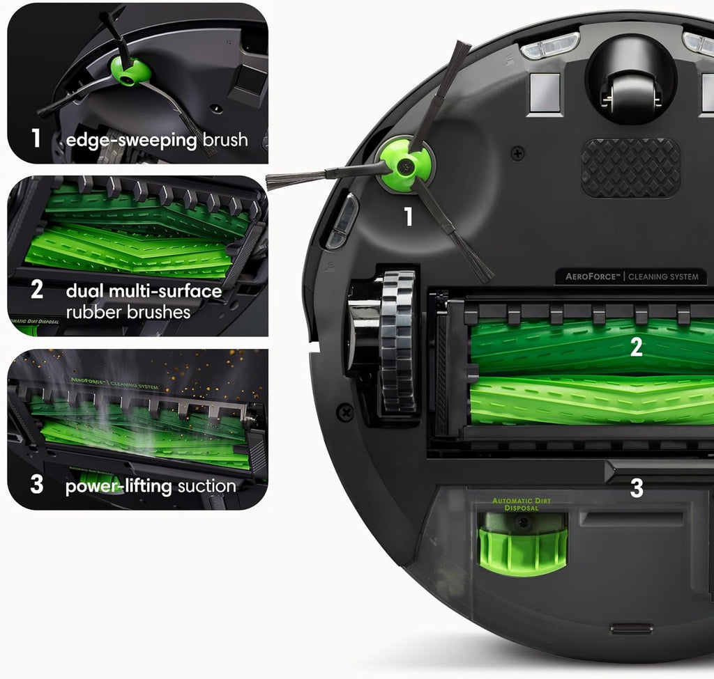 iRobot Roomba j9+ Self-Emptying Robot Vacuum – Powerful Suction, Identifies and Avoids Obstacles Like pet Waste, Sel-Empties for 60 Days, Best for Homes with Pets, Smart Mapping, Works with Alexa