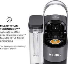 Keurig K-Supreme SMART Coffee Maker, MultiStream Technology, Brews 6-12oz Cup Sizes, Black