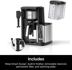Ninja Hot & Iced XL Coffee Maker with Rapid Cold Brew, 4 Brew Styles, 8 Sizes Small Cup to Travel Mug, Single-Serve Coffee Brewer, 12-Cup Carafe, Permanent Filter, Removable Reservoir, Black, CM371