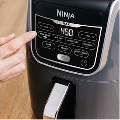 Ninja Air Fryer XL, 5.5 Qt. Capacity that can Air Fry, Air Roast, Bake, Reheat & Dehydrate, with Dishwasher Safe, Nonstick Basket & Crisper Plate and a Chef-Inspired Recipe Guide, Grey, AF150AMZ