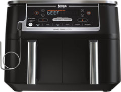 Ninja DZ401 Foodi 10 Quart 6-in-1 DualZone XL 2-Basket Air Fryer with 2 Independent Frying Baskets, Match Cook & Smart Finish to Roast, Broil, Dehydrate for Quick, Easy Family-Sized Meals, Grey