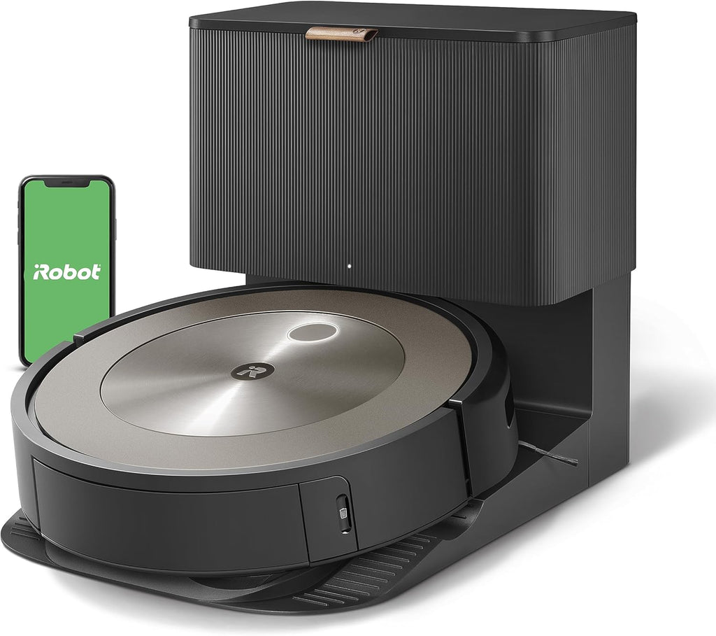 iRobot Roomba j9+ Self-Emptying Robot Vacuum – Powerful Suction, Identifies and Avoids Obstacles Like pet Waste, Sel-Empties for 60 Days, Best for Homes with Pets, Smart Mapping, Works with Alexa