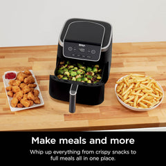 Ninja Air Fryer Pro XL 7-in-1, Max Crisp Tech, 450F for Hotter, Crispy Results, 6.5 QT Capacity fits 9lb wings, Max Crisp, Broil, Air Fry, Roast, Bake, Reheat, Dehydrate, Space Saving, Grey, AF182AMZ
