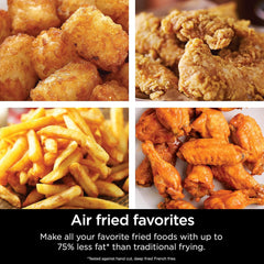 Ninja Air Fryer XL, 5.5 Qt. Capacity that can Air Fry, Air Roast, Bake, Reheat & Dehydrate, with Dishwasher Safe, Nonstick Basket & Crisper Plate and a Chef-Inspired Recipe Guide, Grey, AF150AMZ