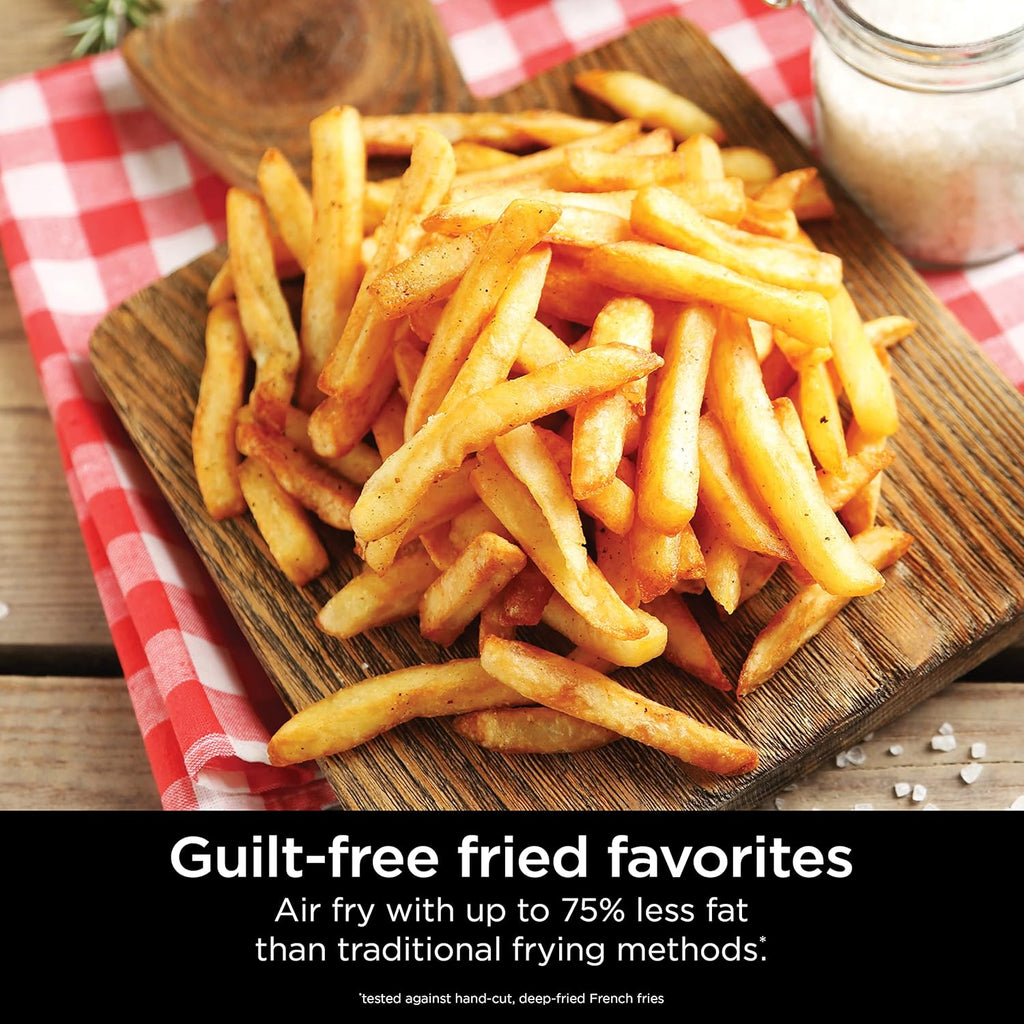 Ninja AF080 Mini Air Fryer, 2 Quarts Capacity, Compact, Nonstick, with Quick Set Timer, Grey