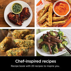 Ninja Air Fryer XL, 5.5 Qt. Capacity that can Air Fry, Air Roast, Bake, Reheat & Dehydrate, with Dishwasher Safe, Nonstick Basket & Crisper Plate and a Chef-Inspired Recipe Guide, Grey, AF150AMZ