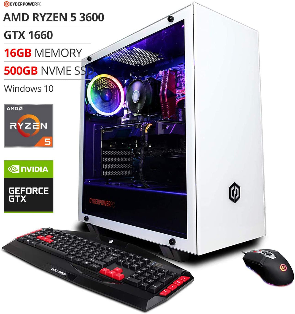 SkyTech Archangel Gaming Computer PC Desktop – Ryzen 5 3600 3.6GHz, GTX 1650 4G, 500GB SSD, 8GB DDR4 3000MHz, RGB Fans, Windows 11