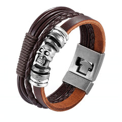 2019 Newest Design Fashion Multi-layer Leather Bracelet Men Vintage Punk Anchor Bracelets Women Nautical Jewelry Preferred Gift