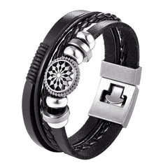 2019 Newest Design Fashion Multi-layer Leather Bracelet Men Vintage Punk Anchor Bracelets Women Nautical Jewelry Preferred Gift
