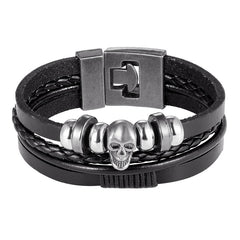 2019 Newest Design Fashion Multi-layer Leather Bracelet Men Vintage Punk Anchor Bracelets Women Nautical Jewelry Preferred Gift