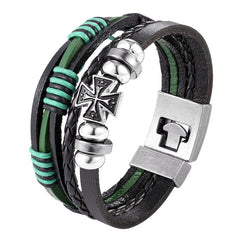 2019 Newest Design Fashion Multi-layer Leather Bracelet Men Vintage Punk Anchor Bracelets Women Nautical Jewelry Preferred Gift