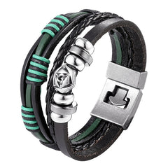 2019 Newest Design Fashion Multi-layer Leather Bracelet Men Vintage Punk Anchor Bracelets Women Nautical Jewelry Preferred Gift