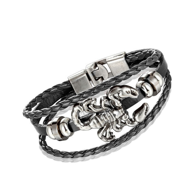 2019 Newest Design Fashion Multi-layer Leather Bracelet Men Vintage Punk Anchor Bracelets Women Nautical Jewelry Preferred Gift