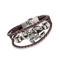 2019 Newest Design Fashion Multi-layer Leather Bracelet Men Vintage Punk Anchor Bracelets Women Nautical Jewelry Preferred Gift