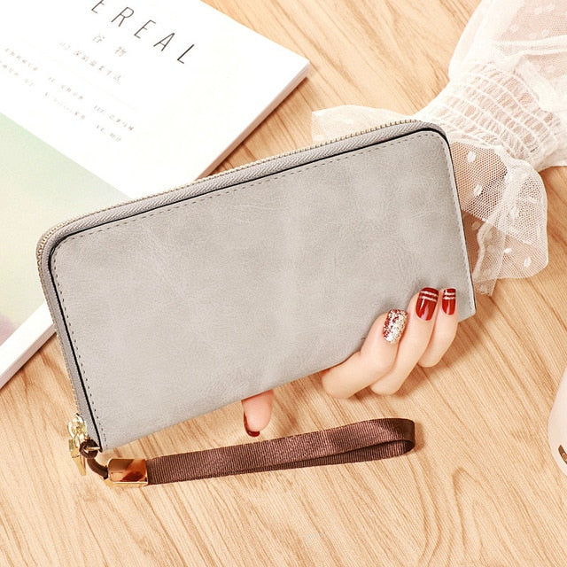 Brand Designer Wristband Wallets Women Many Departments Clutch Wallet Female Long Large Card Purse Ladies Handbag