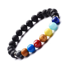 Men Bracelet for Men Women  Natural Stone Beaded  Chakra Yoga  Bracelet Universe  Solar System Planets Bracelets Charm Jewelry