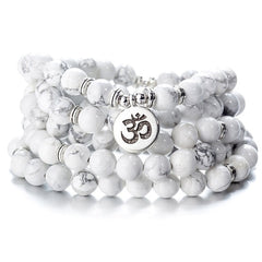 108 Beaded Natural Stones Mala Buddha Lotus Tree Chakra Yoga Couple Charmed Stretchy Strand Bracelets