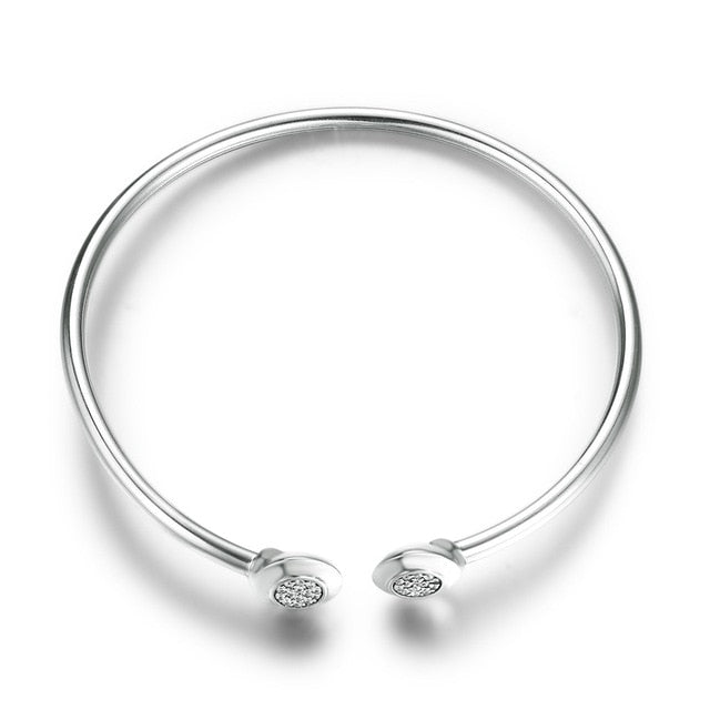 Pulseira 925 Sterling Silver Bracelet Femme Snowflake Heart Blue Eye Femme Snake Chain Bracelets & Bangles Women Jewelry
