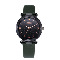 Starry Sky Women Wacthes Top Brand Luxury Casual Quartz Leather Watchband Strap Clock Analog Wrist Watch for female reloj mujer