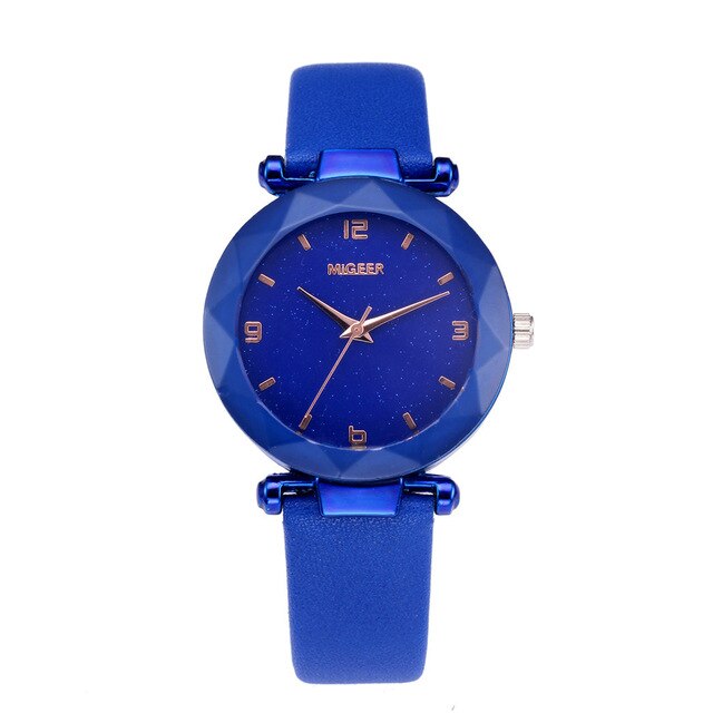 Starry Sky Women Wacthes Top Brand Luxury Casual Quartz Leather Watchband Strap Clock Analog Wrist Watch for female reloj mujer