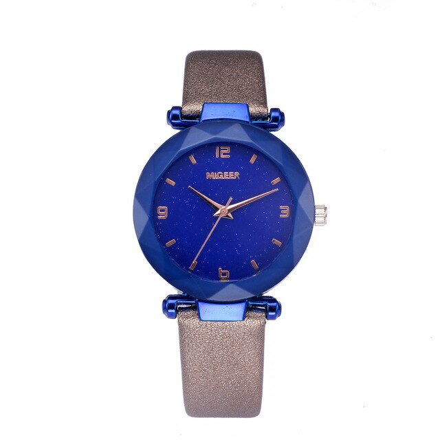 Starry Sky Women Wacthes Top Brand Luxury Casual Quartz Leather Watchband Strap Clock Analog Wrist Watch for female reloj mujer