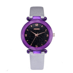 Starry Sky Women Wacthes Top Brand Luxury Casual Quartz Leather Watchband Strap Clock Analog Wrist Watch for female reloj mujer