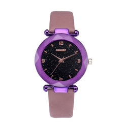 Starry Sky Women Wacthes Top Brand Luxury Casual Quartz Leather Watchband Strap Clock Analog Wrist Watch for female reloj mujer