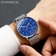 2019 Fashion Men's Watches  Alloy Business Quartz Wrist Watch zegarek meski Mesh Band Luxury Casual Wacth Relogio Masculino