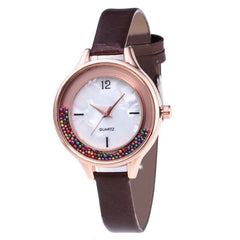 2019 Top Brand Women Watch Pink Leather Strap Girl Student Lady Wacthes Quartz Wristwatch Unique Design Clock montre femme Gift