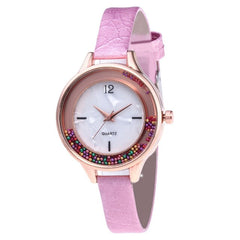 2019 Top Brand Women Watch Pink Leather Strap Girl Student Lady Wacthes Quartz Wristwatch Unique Design Clock montre femme Gift